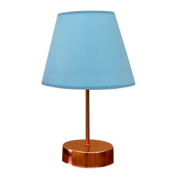 Bordlampe 1xE27/60W/230V blå/kobber