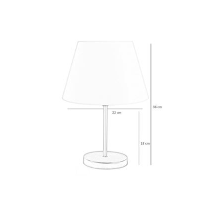 Bordlampe 1xE27/60W/230V blå/kobber