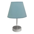 Bordlampe 1xE27/60W/230V blå/skinnende krom