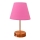 Bordlampe 1xE27/60W/230V lyserød/kobber