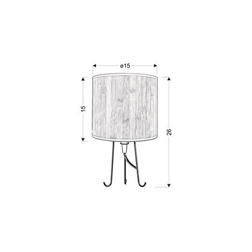 Bordlampe ADORA 1xE14/40W/230V fyrretræ