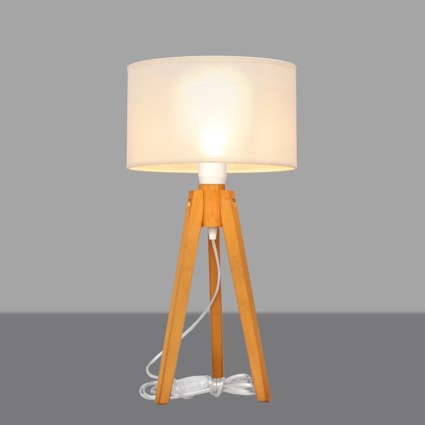 Bordlampe ALBA 1xE27/15W/230V cremefarvet/eg
