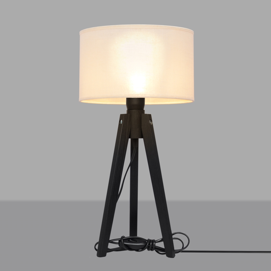Bordlampe ALBA 1xE27/15W/230V cremefarvet/fyrretræ