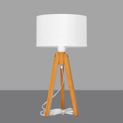Bordlampe ALBA 1xE27/15W/230V hvid/eg