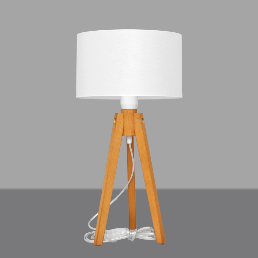 Bordlampe ALBA 1xE27/15W/230V hvid/eg