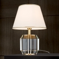 Bordlampe ALEXIS 1xE27/60W/230V cremefarvet/guldfarvet/transparent
