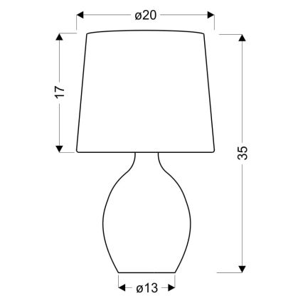 Bordlampe AMBON 1xE14/40W/230V hvid