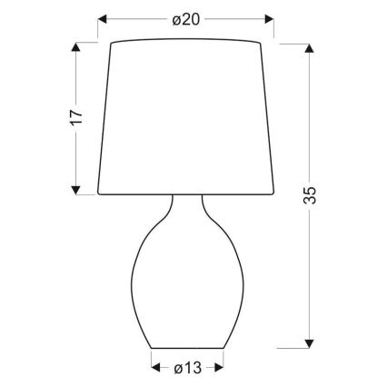 Bordlampe AMBON 1xE14/40W/230V sort