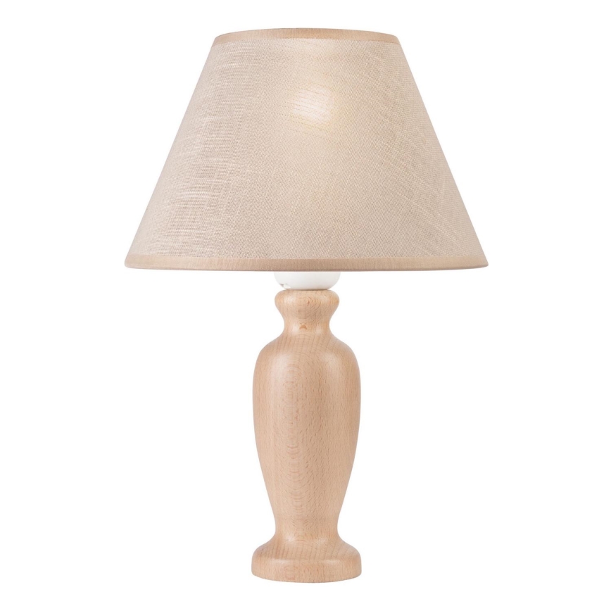 Bordlampe AMFORA 1xE27/60W/230V beige/bøg