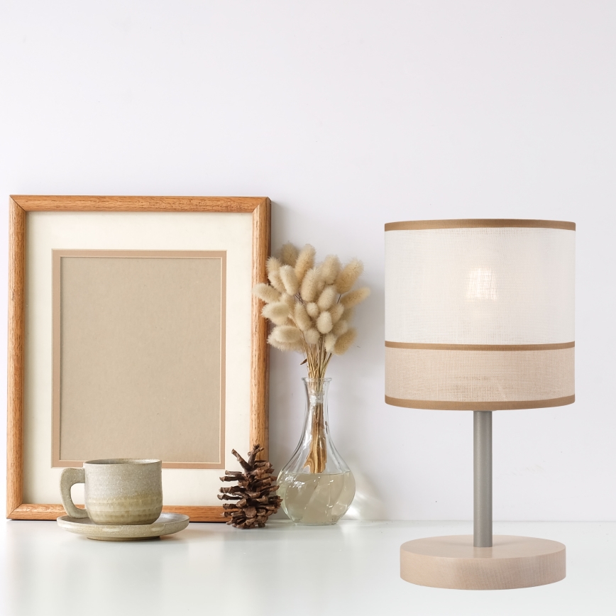 Bordlampe ANDREA 1xE27/60W/230V bøg