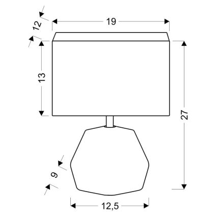 Bordlampe ANIMI 1xE14/40W/230V grå