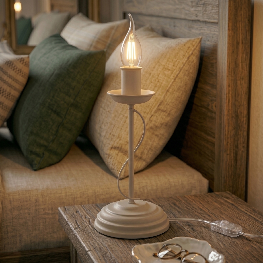 Bordlampe ANTON 1xE14/60W/230V beige