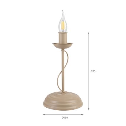 Bordlampe ANTON 1xE14/60W/230V beige