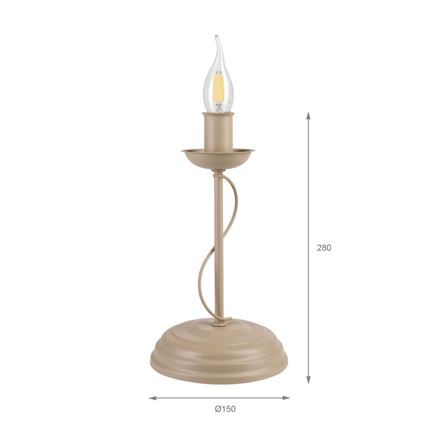 Bordlampe ANTON 1xE14/60W/230V beige