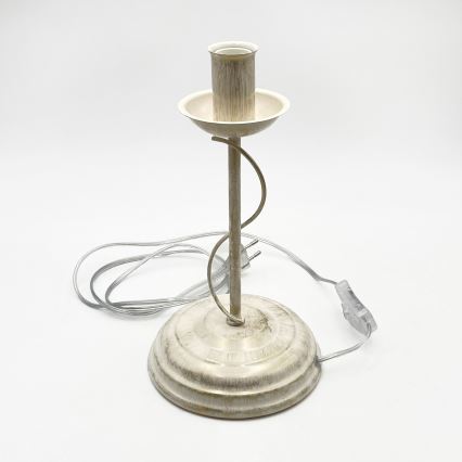 Bordlampe ANTON 1xE14/60W/230V hvid patina