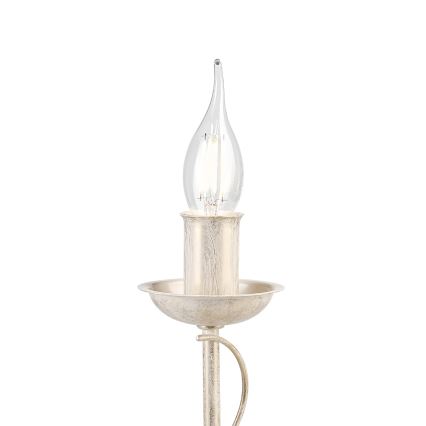 Bordlampe ANTON 1xE14/60W/230V hvid patina