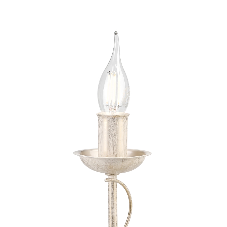Bordlampe ANTON 1xE14/60W/230V hvid patina