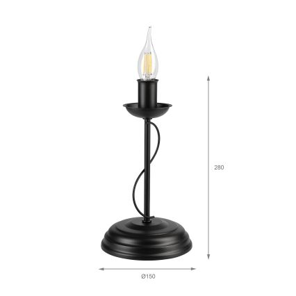 Bordlampe ANTON 1xE14/60W/230V sort