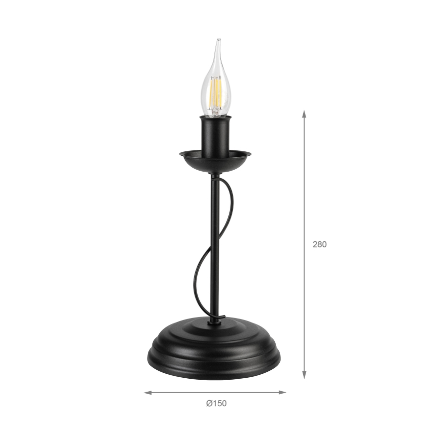 Bordlampe ANTON 1xE14/60W/230V sort