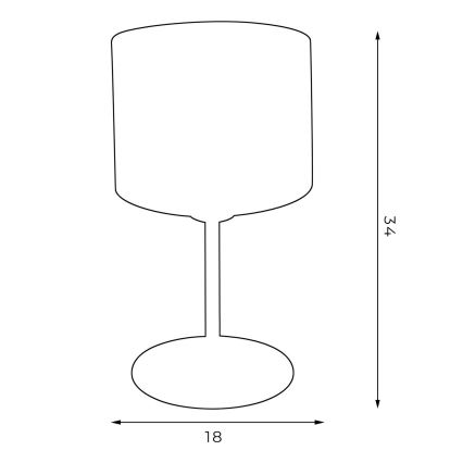 Bordlampe ARDEN 1xE27/60W/230V diam. 18 cm sort/guldfarvet