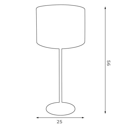 Bordlampe ARDEN 1xE27/60W/230V diam. 25 cm sort/gylden