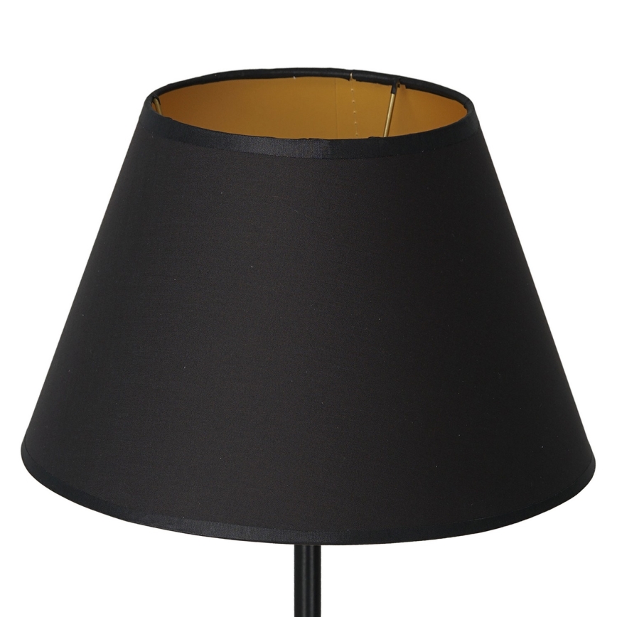 Bordlampe ARDEN 1xE27/60W/230V diam. 30 cm sort/guldfarvet