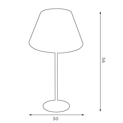 Bordlampe ARDEN 1xE27/60W/230V diam. 30 cm sort/guldfarvet