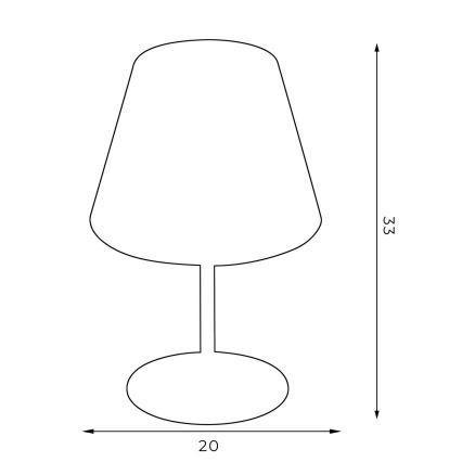 Bordlampe ARDEN 1xE27/60W/230V diameter 20 cm grøn/gylden