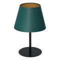 Bordlampe ARDEN 1xE27/60W/230V Ø 20 cm grøn/guld