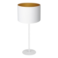 Bordlampe ARDEN 1xE27/60W/230V Ø 25 cm hvid/guld