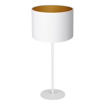 Bordlampe ARDEN 1xE27/60W/230V Ø 25 cm hvid/guld