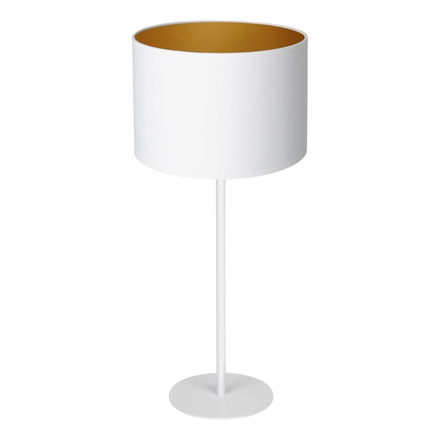 Bordlampe ARDEN 1xE27/60W/230V Ø 25 cm hvid/guld