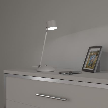 Bordlampe ARENA 1xGX53/11W/230V hvid/skinnende krom
