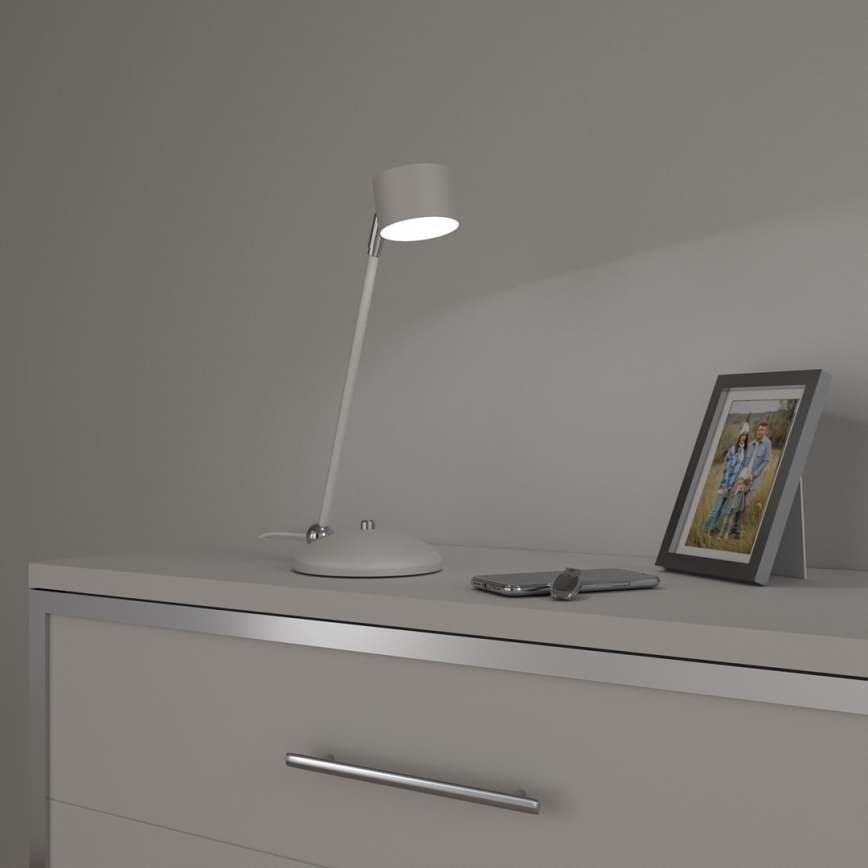 Bordlampe ARENA 1xGX53/11W/230V hvid/skinnende krom