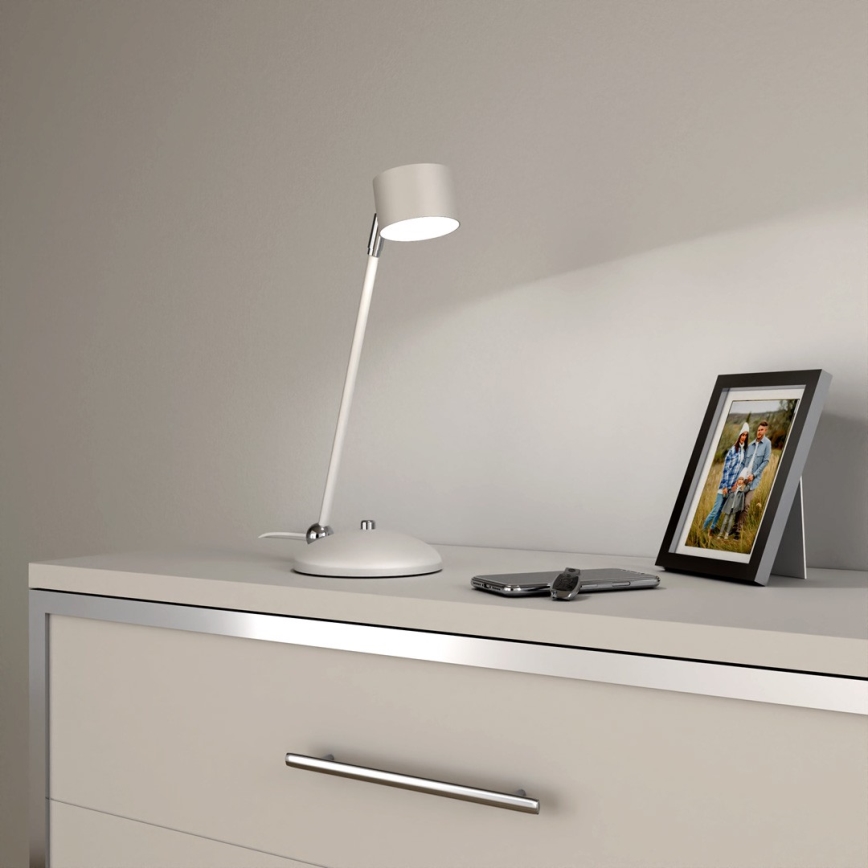Bordlampe ARENA 1xGX53/11W/230V hvid/skinnende krom