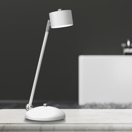 Bordlampe ARENA 1xGX53/11W/230V hvid/skinnende krom