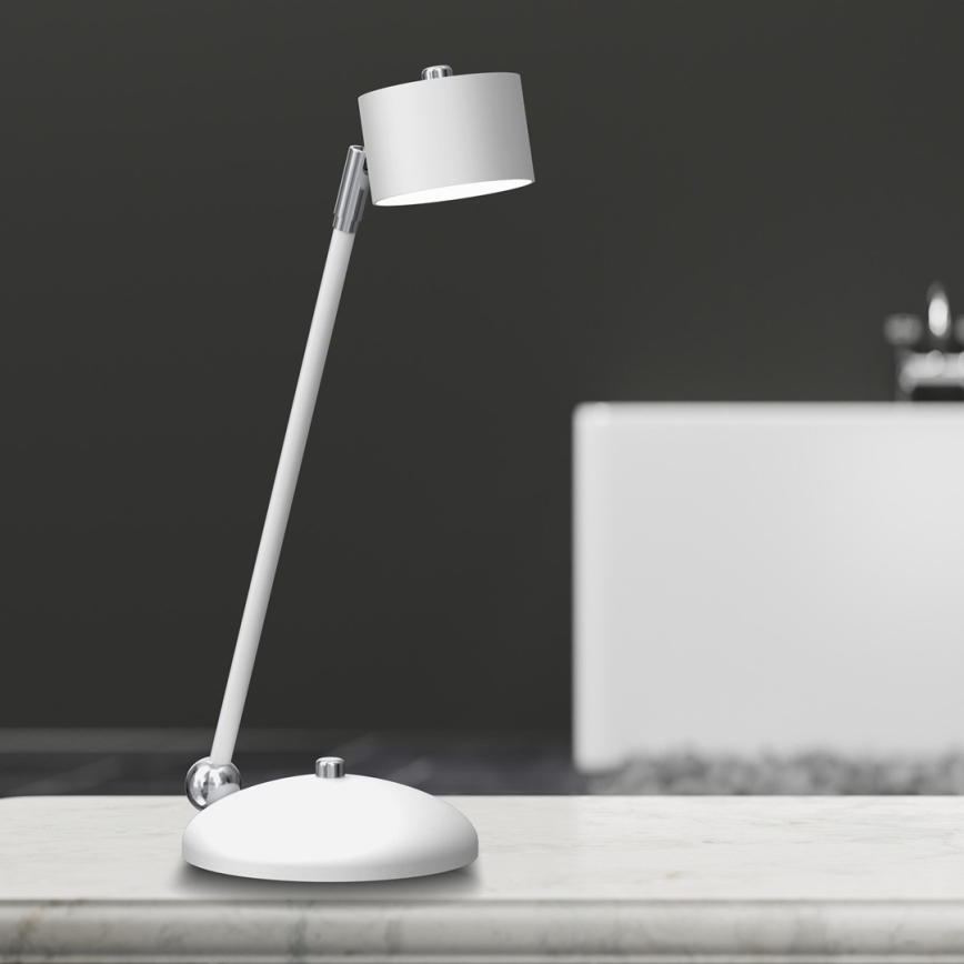 Bordlampe ARENA 1xGX53/11W/230V hvid/skinnende krom