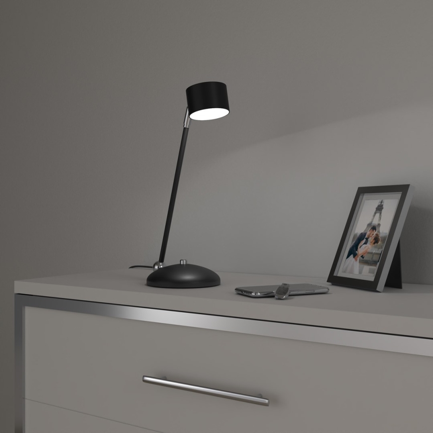 Bordlampe ARENA 1xGX53/11W/230V sort/skinnende krom