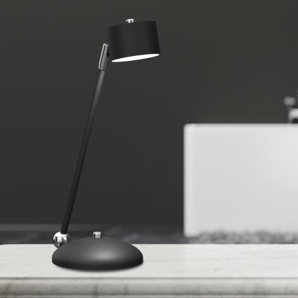 Bordlampe ARENA 1xGX53/11W/230V sort/skinnende krom