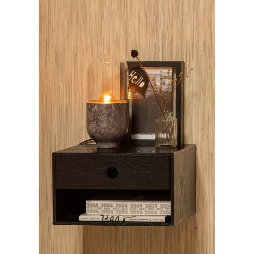 Bordlampe ASEL 1xE27/25W/230V marmor grå/brun