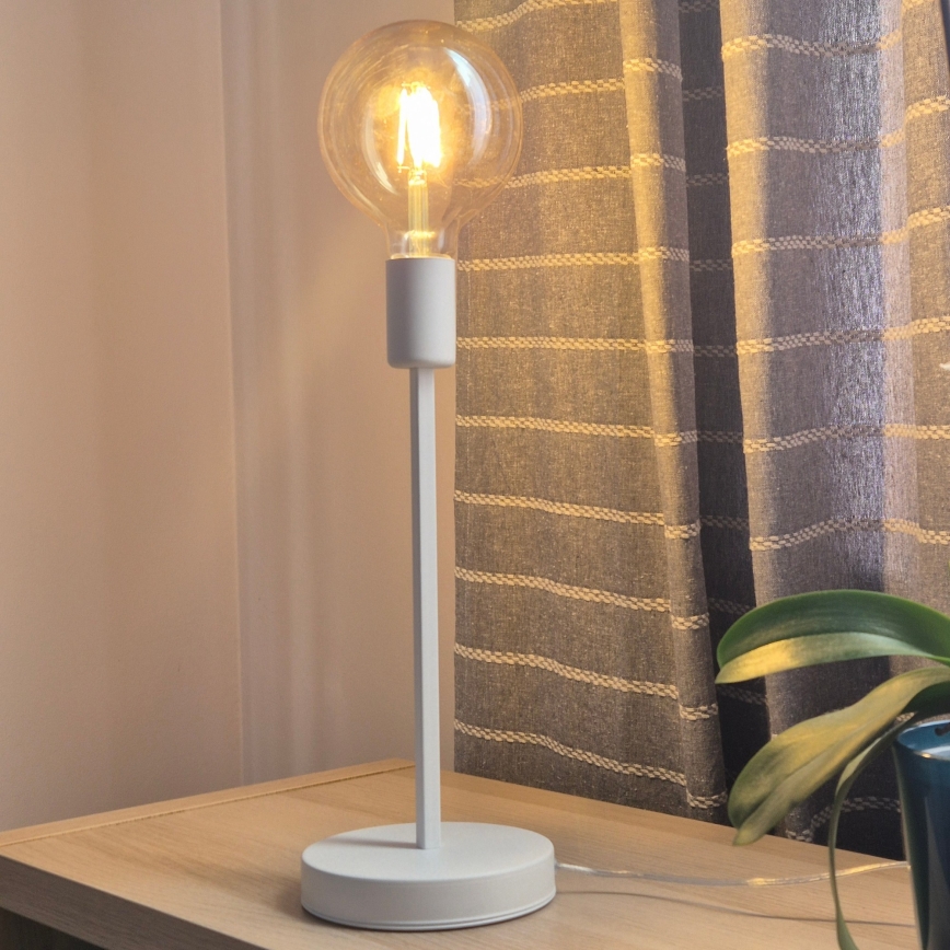 Bordlampe ASTRID 1xE27/60W/230V hvid