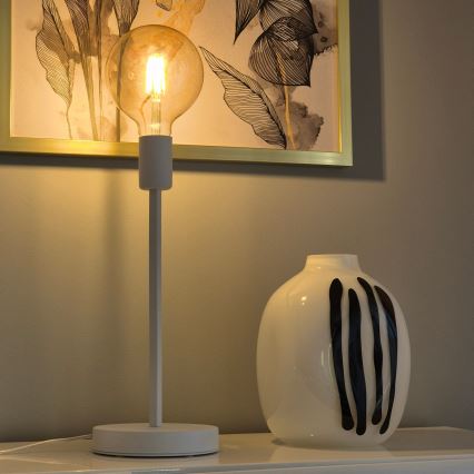 Bordlampe ASTRID 1xE27/60W/230V hvid