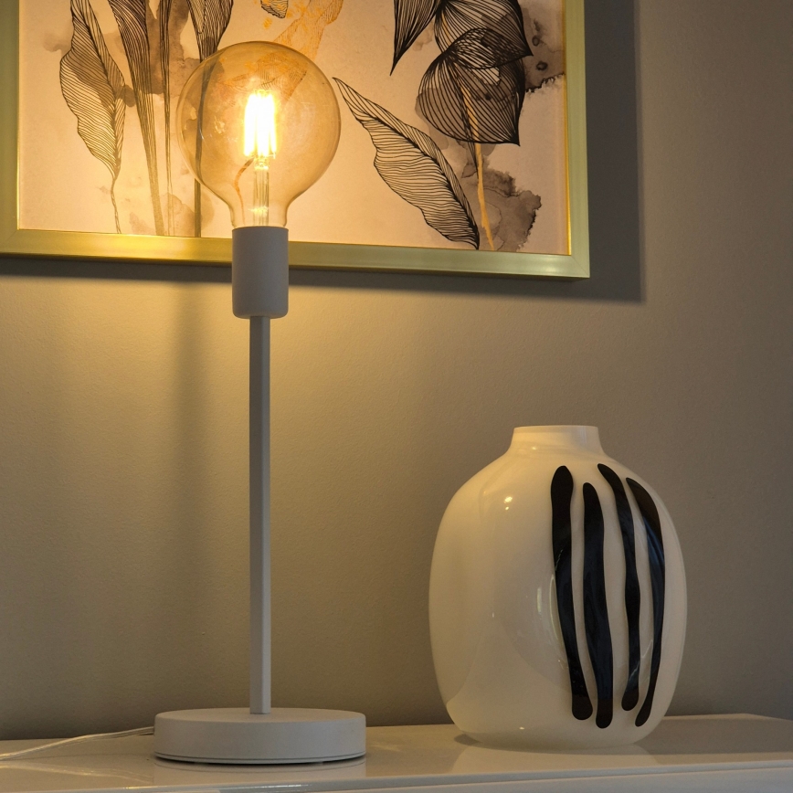 Bordlampe ASTRID 1xE27/60W/230V hvid