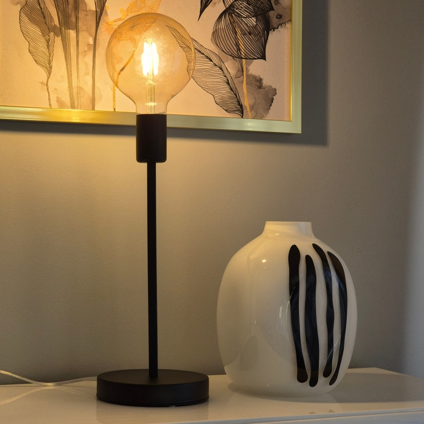 Bordlampe ASTRID 1xE27/60W/230V mat sort