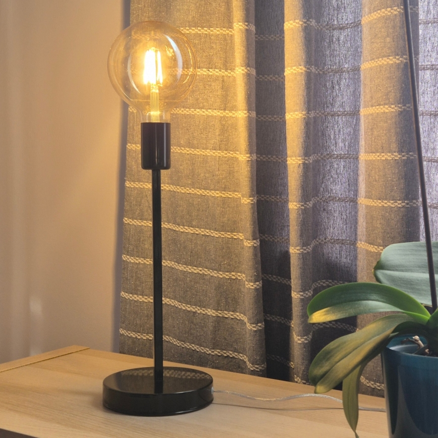 Bordlampe ASTRID 1xE27/60W/230V skinnende sort