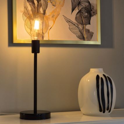 Bordlampe ASTRID 1xE27/60W/230V skinnende sort