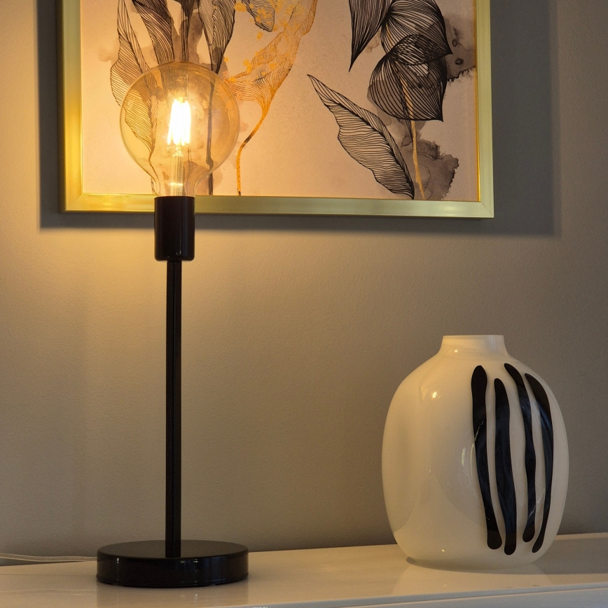 Bordlampe ASTRID 1xE27/60W/230V skinnende sort