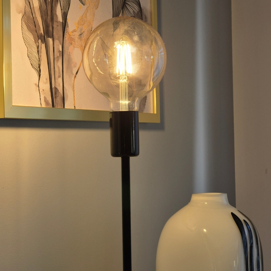 Bordlampe ASTRID 1xE27/60W/230V skinnende sort