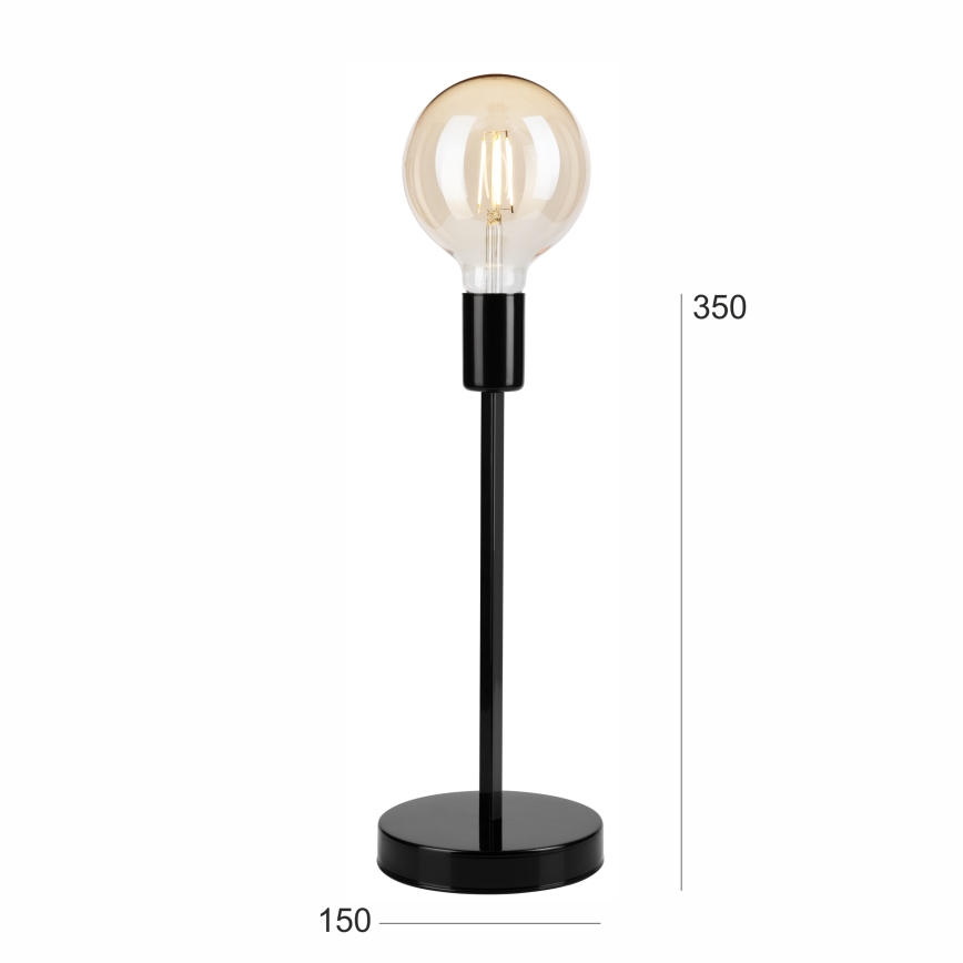 Bordlampe ASTRID 1xE27/60W/230V skinnende sort