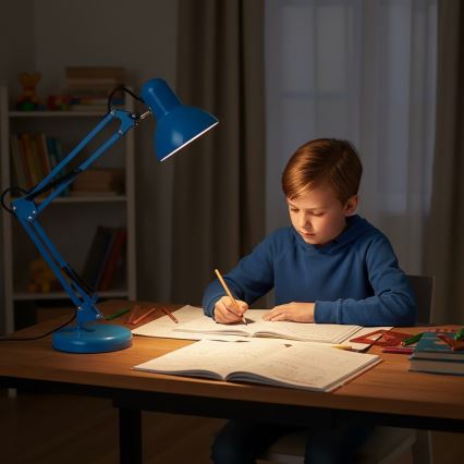 Bordlampe AURIQ 1xE27/60W/230V blå